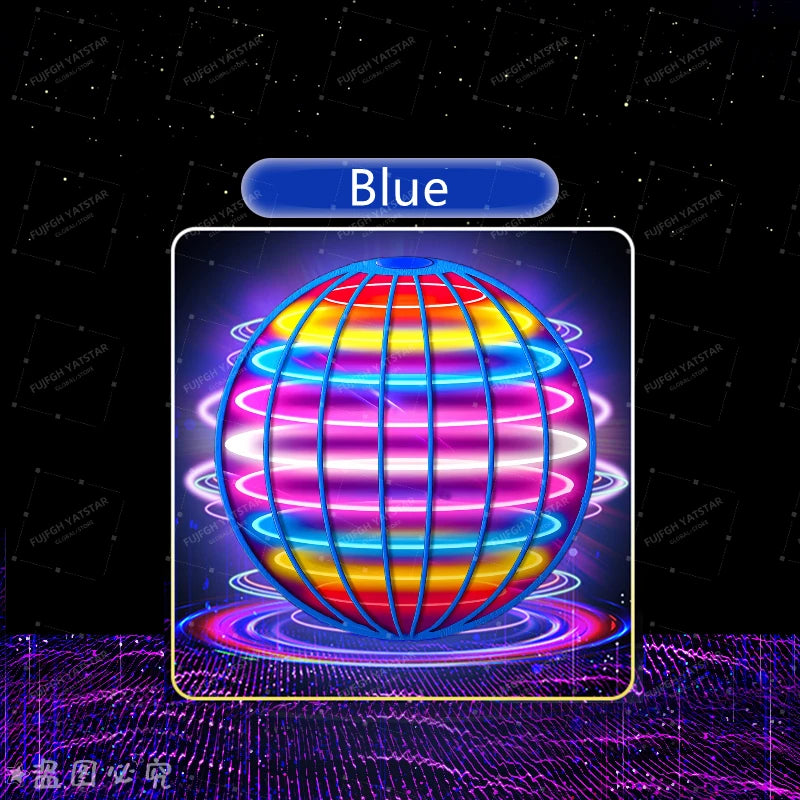 Auto Spinning LED UFO Flying Ball Floating Magic Flying Orb Outdoor Sports Toy Children Birthday Gift