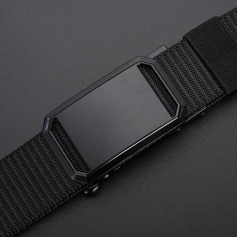 New Men's High-quality Automatic Buckle Canvas Belt Simple Casual Jeans Belt Fashion Men's Design Fashion Belt