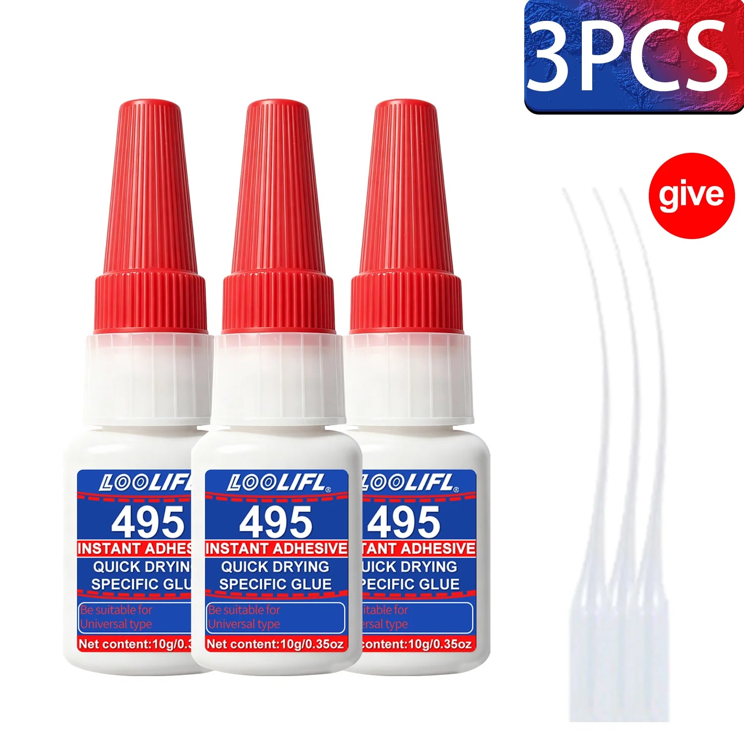 10ML All Purpose Super Glue  Fast Drying Clear Strong 495 Instant Adhesive For Ceramic Wood Glass Various Materials Repair Toos