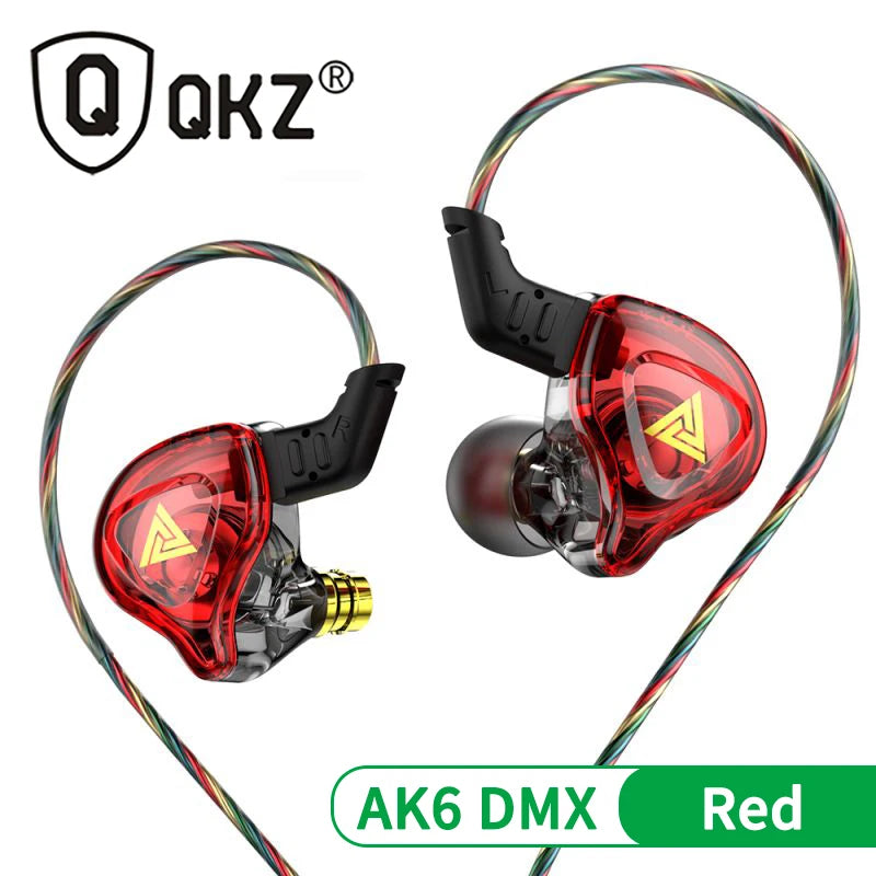 3.5MM Headset Music Earbuds In Ear With Mic Original QKZ AK6 Copper Driver HiFi Wired Earphone Race Sport Headphone Bass Stereo