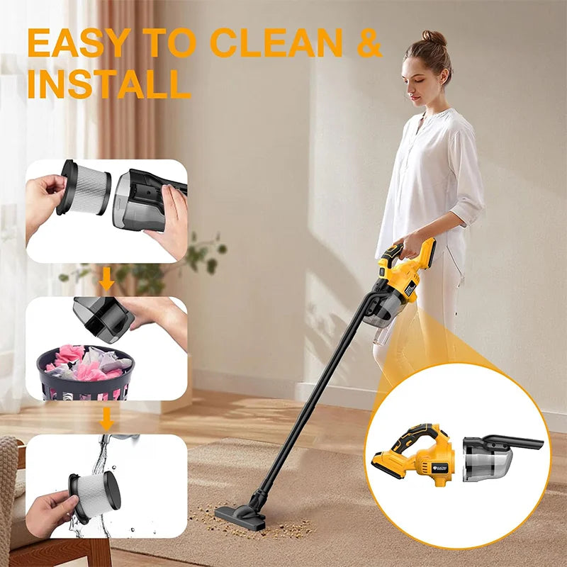 EG 16000PA Big Suction Wireless Electric Vacuum Cleaner Electric Dust Collector For Hard Floor Carpet Car For Dewalt 20V Battery