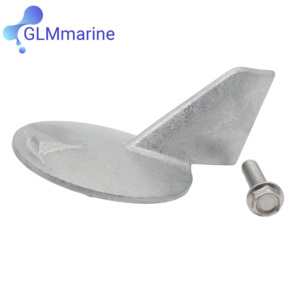 6J9-45371-00 for Yamaha 115HP 150HP 175HP 200HP Outboards Engine Trim Tab Skeg Zinc Anode with Screw 6J9-45371-01 6K1-45371-02
