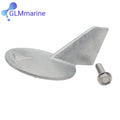 6J9-45371-00 for Yamaha 115HP 150HP 175HP 200HP Outboards Engine Trim Tab Skeg Zinc Anode with Screw 6J9-45371-01 6K1-45371-02