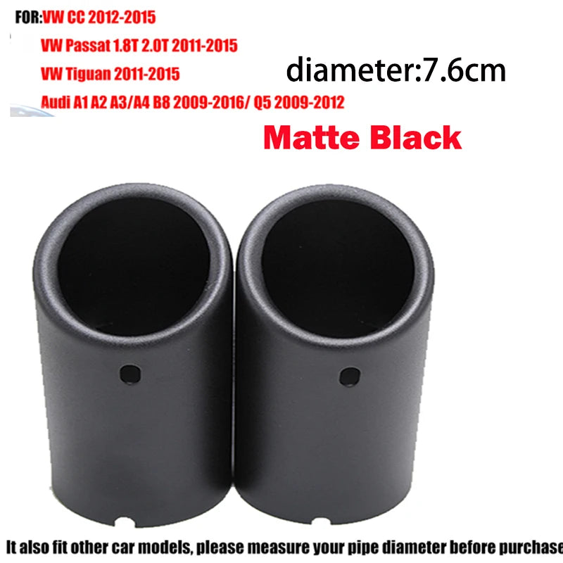 Exhaust Tips Muffler Compatible With VW Volkswagen JETTA/SAGITAR/POLO/GOLF 7/Passat/Tiguan For BMW 325i 328i For Audi Q5/A4/A3