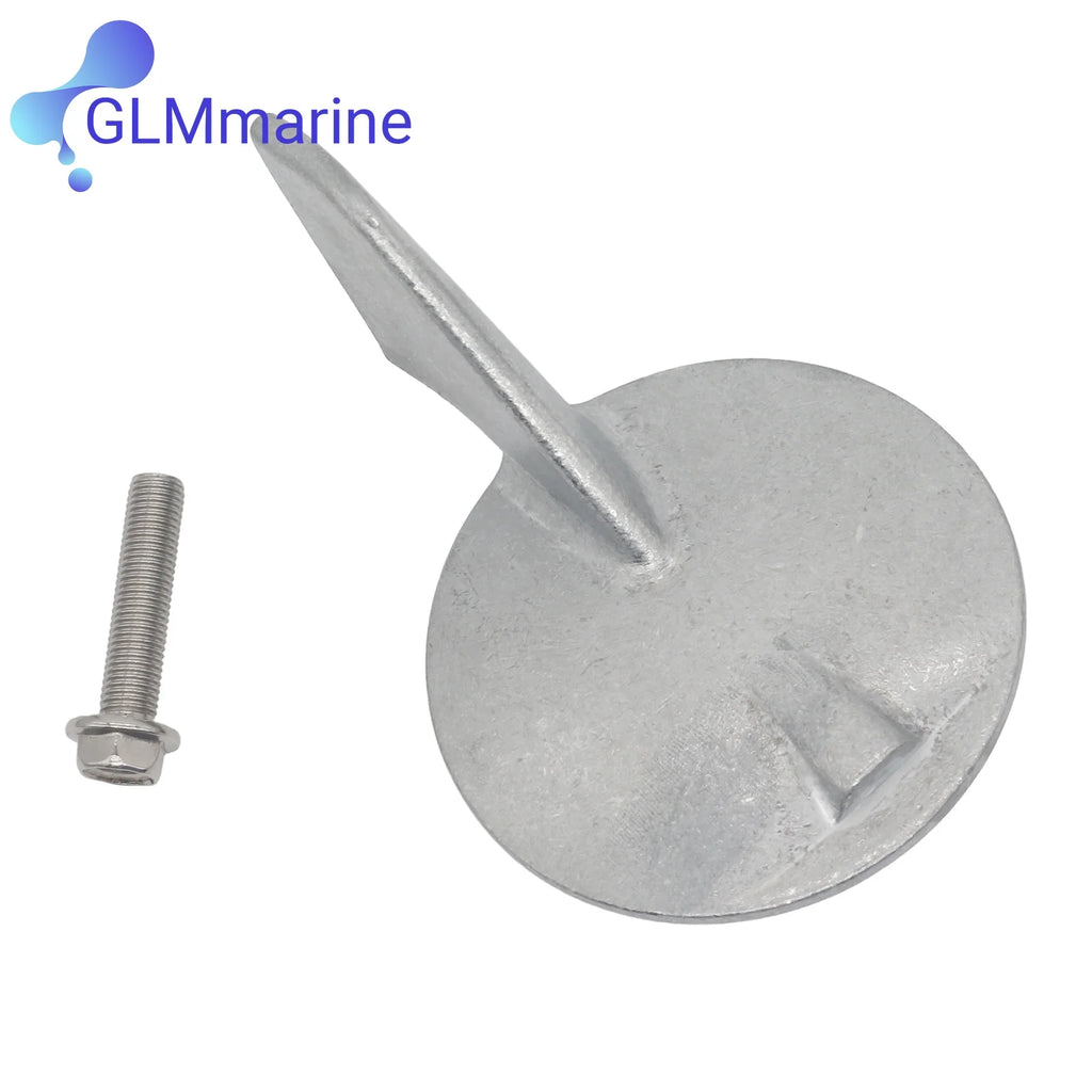 6J9-45371-00 for Yamaha 115HP 150HP 175HP 200HP Outboards Engine Trim Tab Skeg Zinc Anode with Screw 6J9-45371-01 6K1-45371-02