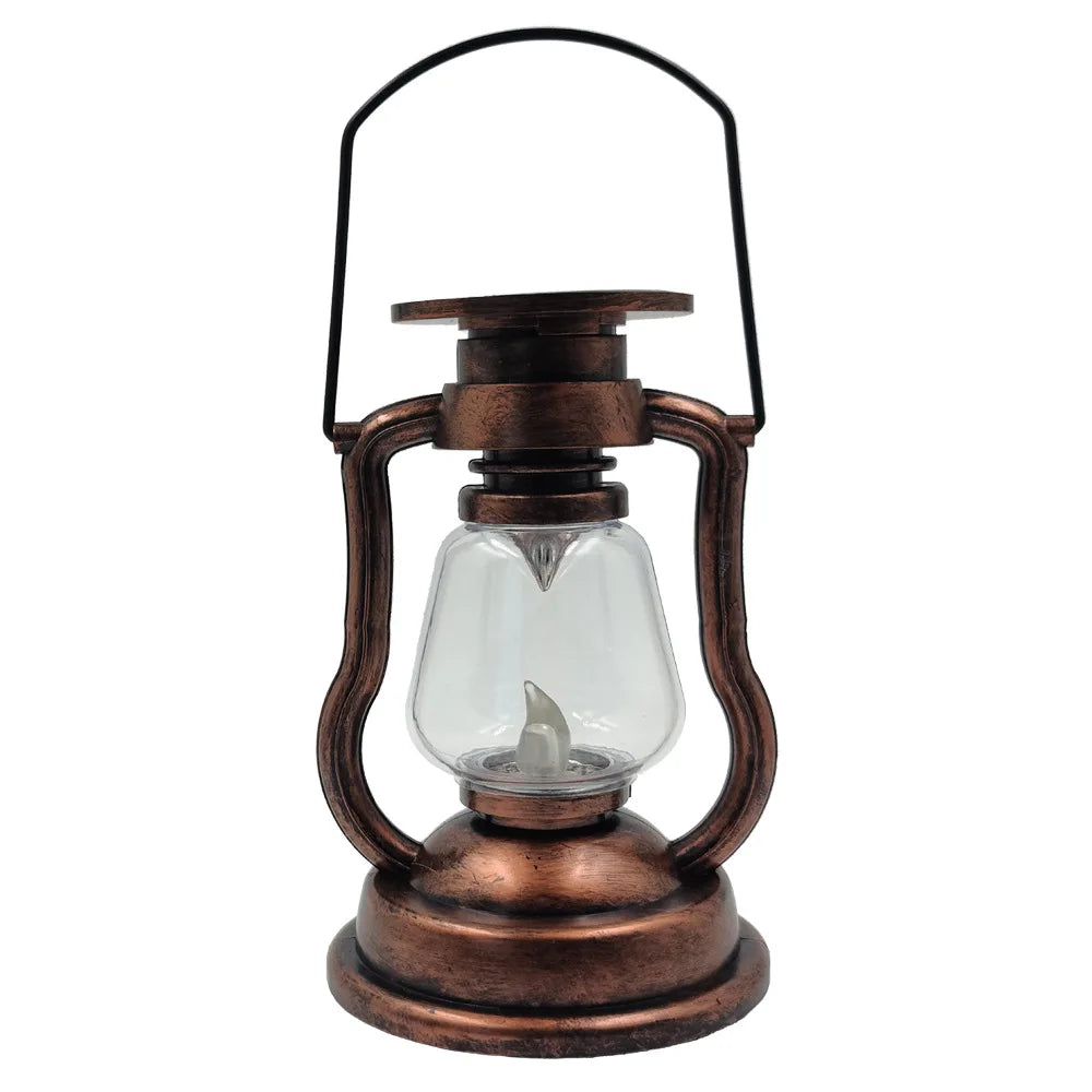 Explosive solar retro kerosene lamp led lantern outdoor portable charging camping lamp camping lamp