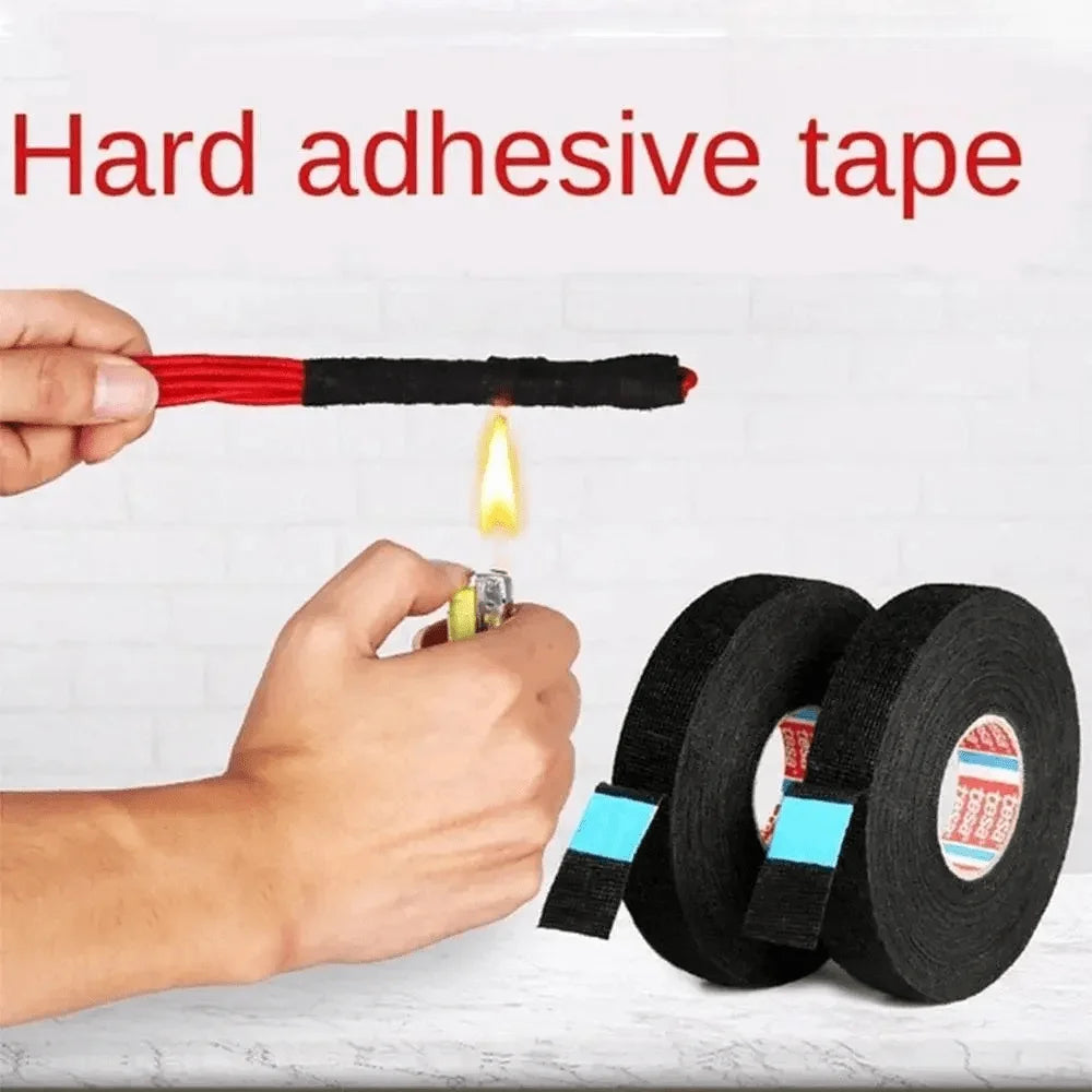 2Roll Black High-Temperature Flame Retardant Electrical Tape - Waterproof Insulation For Automotive Wiring & Circuit Repair, Industrial Grade Adhesive, Tear-Resistant, Halogen-Free, Up To 176°C Heat Resistance