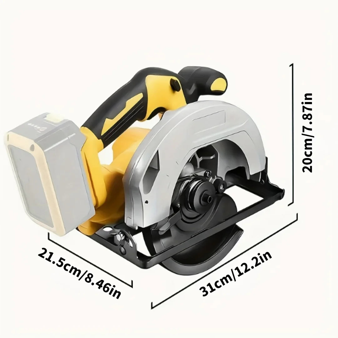 Cordless Circular Saw for Dewalt 20V MAX Batteries, with Optional Battery And Charger, 7 Inch Brushless Electric Circular Saw, 0-50 Degree Bevel Angle Capability, Lightweight, Comes with 2 Blades, Suitable for Woodworking, Stone And Plastics.