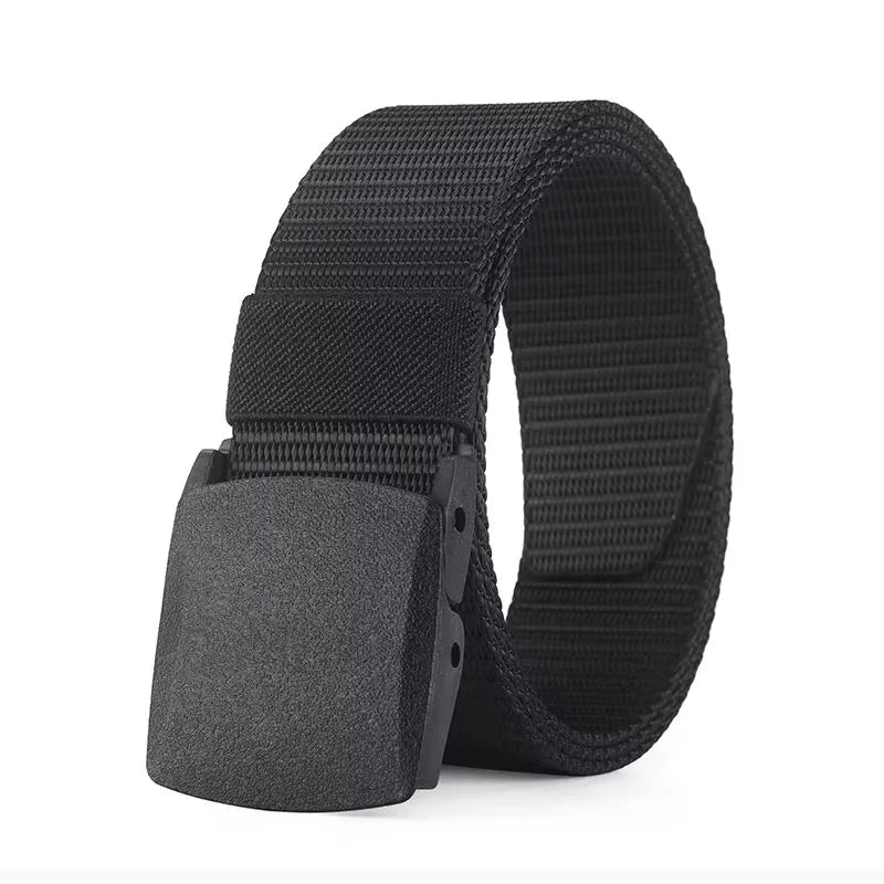 Canvas Nylon Tactical Belt Non-metallic Anti Allergy Ideal For Outdoor Training Security Check And Daily Pants Wearing Use