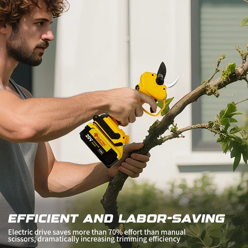 Brushless 55mm Electric Pruning Shear For Dewalt 20V Battery Cordless Fruit Tree Bonsai Pruning Branch Cutter Electric Scissors