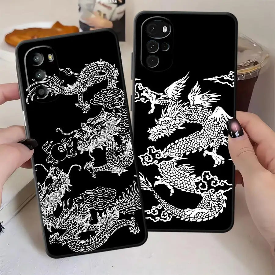 Cool Chinese Dragon Soft Back Phone Cover Case for Moto S30 Pro X30 Pro Edge 20 30