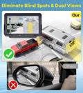Airow auto Dual Wireless Waterproof RV Backup Camera No-Drill Magnetic Solar/Battery-Powered 7 Inch Split-Screen HD Rear