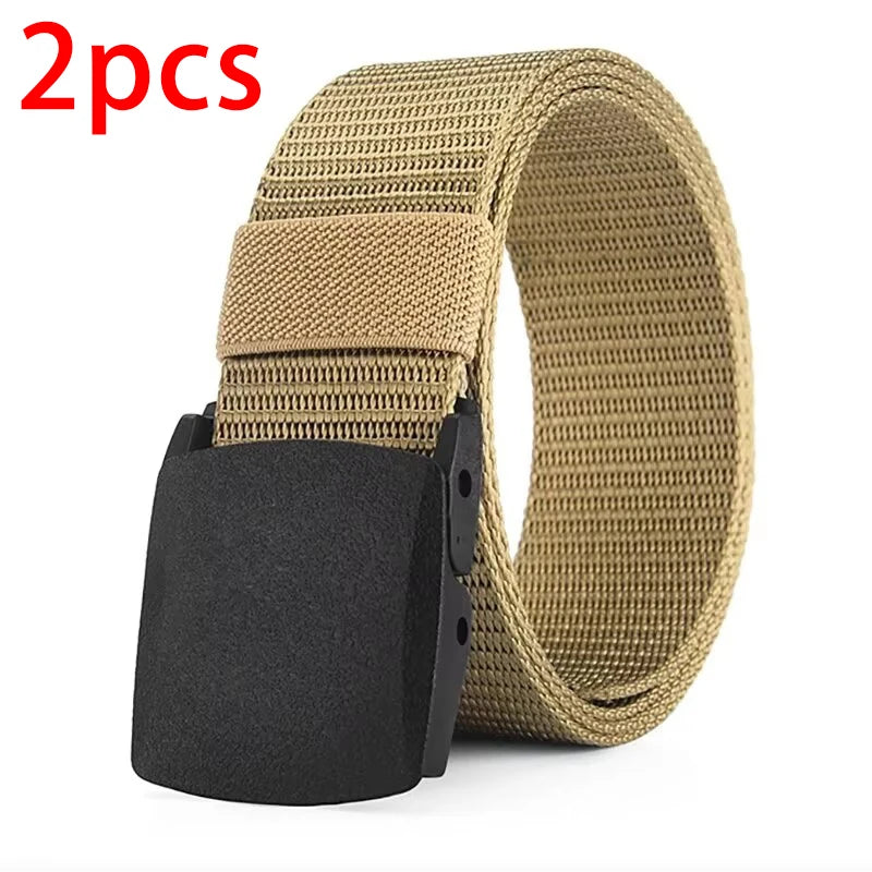 Canvas Nylon Tactical Belt Non-metallic Anti Allergy Ideal For Outdoor Training Security Check And Daily Pants Wearing Use