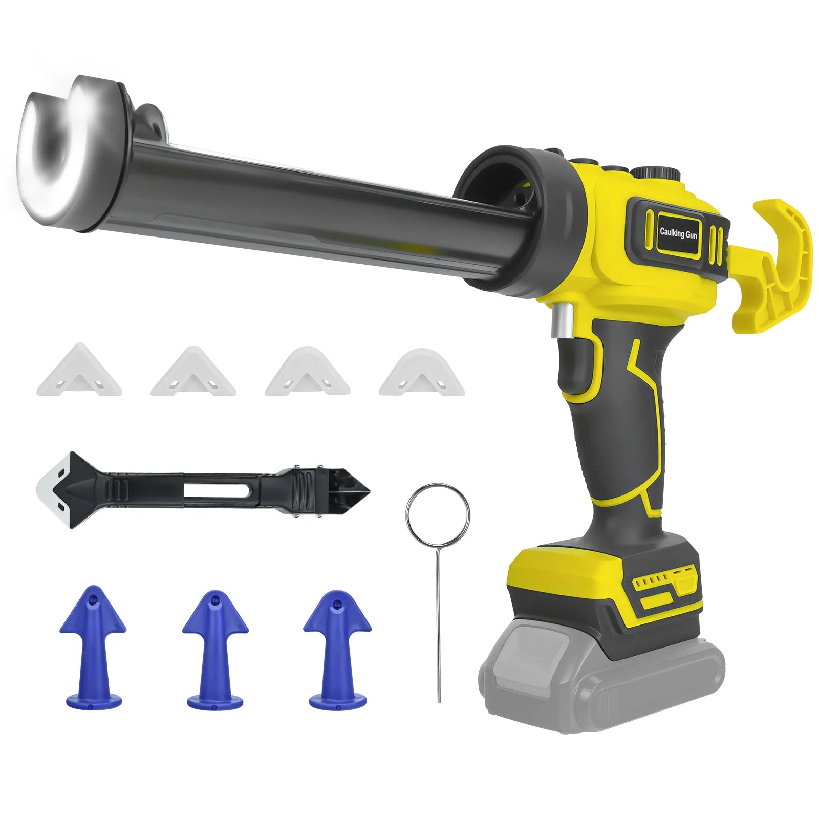 Electric Caulking Gun Variable Speed Glass Glue Sewing Filling Gun Wireless Silicone Gun Sealant Tool For Dewalt 20V Battery Pin