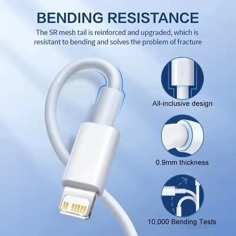 35W PD Original Fast Charging USB Cable For Apple iPhone 14 13 12 11 Pro Max X XR 8 7 Plus  Data Sync Line