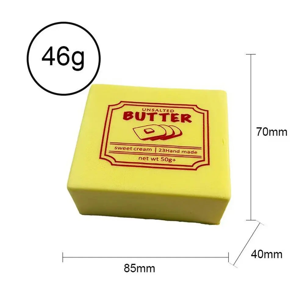 1pc Butter Stick Squishy Toy Slow Rising Squeeze Toy Butter Bar Brick Squishy Fidget Toy Anti Stress Release Hand Relax Gift Toy