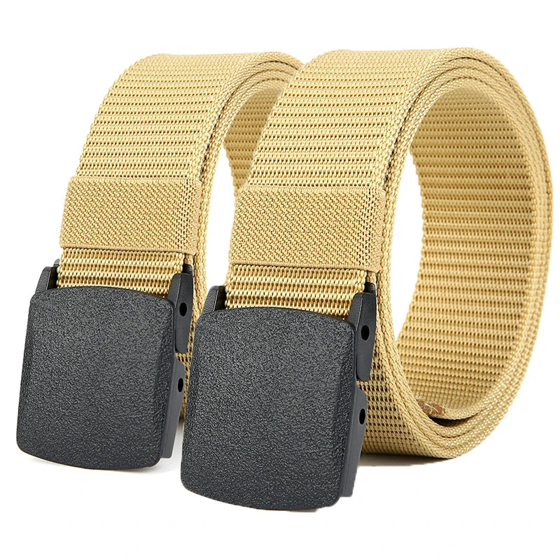 Canvas Nylon Tactical Belt Non-metallic Anti Allergy Ideal For Outdoor Training Security Check And Daily Pants Wearing Use