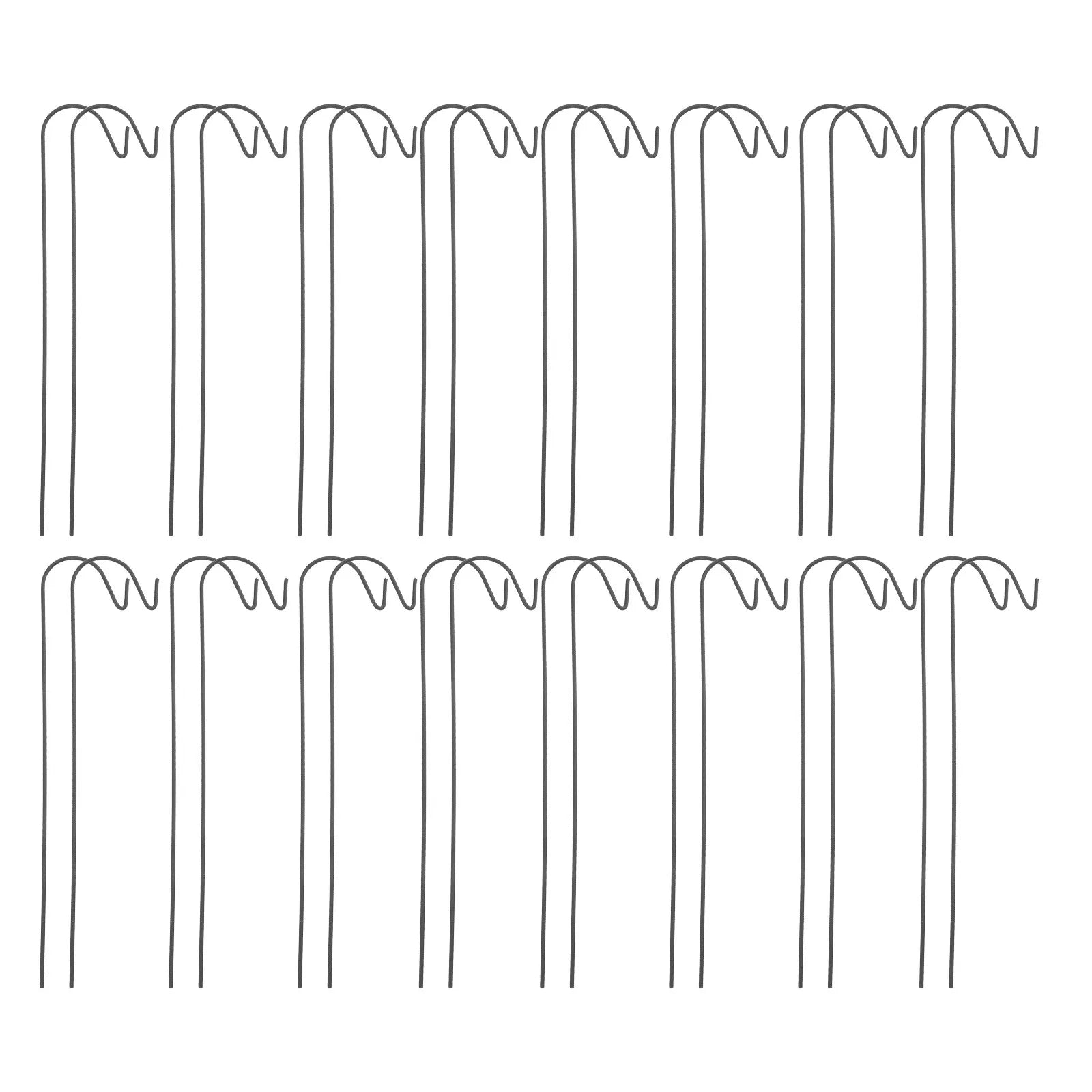 50Pcs Shepherd Hooks Outdoor Garden Heavy Duty Metal Hanging Stake for Plants Lanterns Bird Feeders Solar Lights Weddings Lawn