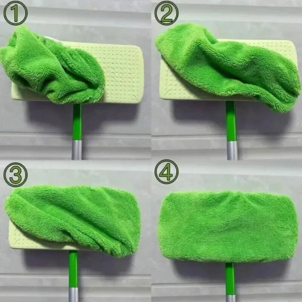 Eco-Friendly Mop Cover Set – 6-Pack Washable Flat Mop Pads for Dusting, Wet Mopping & Pet Hair Pickup, Reusable Alternative to