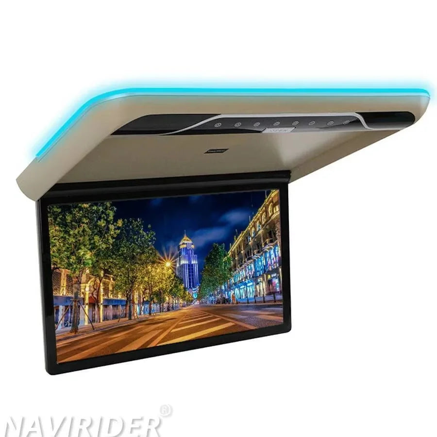 22Inch Android 13 For Maxus V90 RV Vanlife Universal Car Monitor WIFI USB HDMI FM Roof Ceiling Monitor Multimedia Video Player