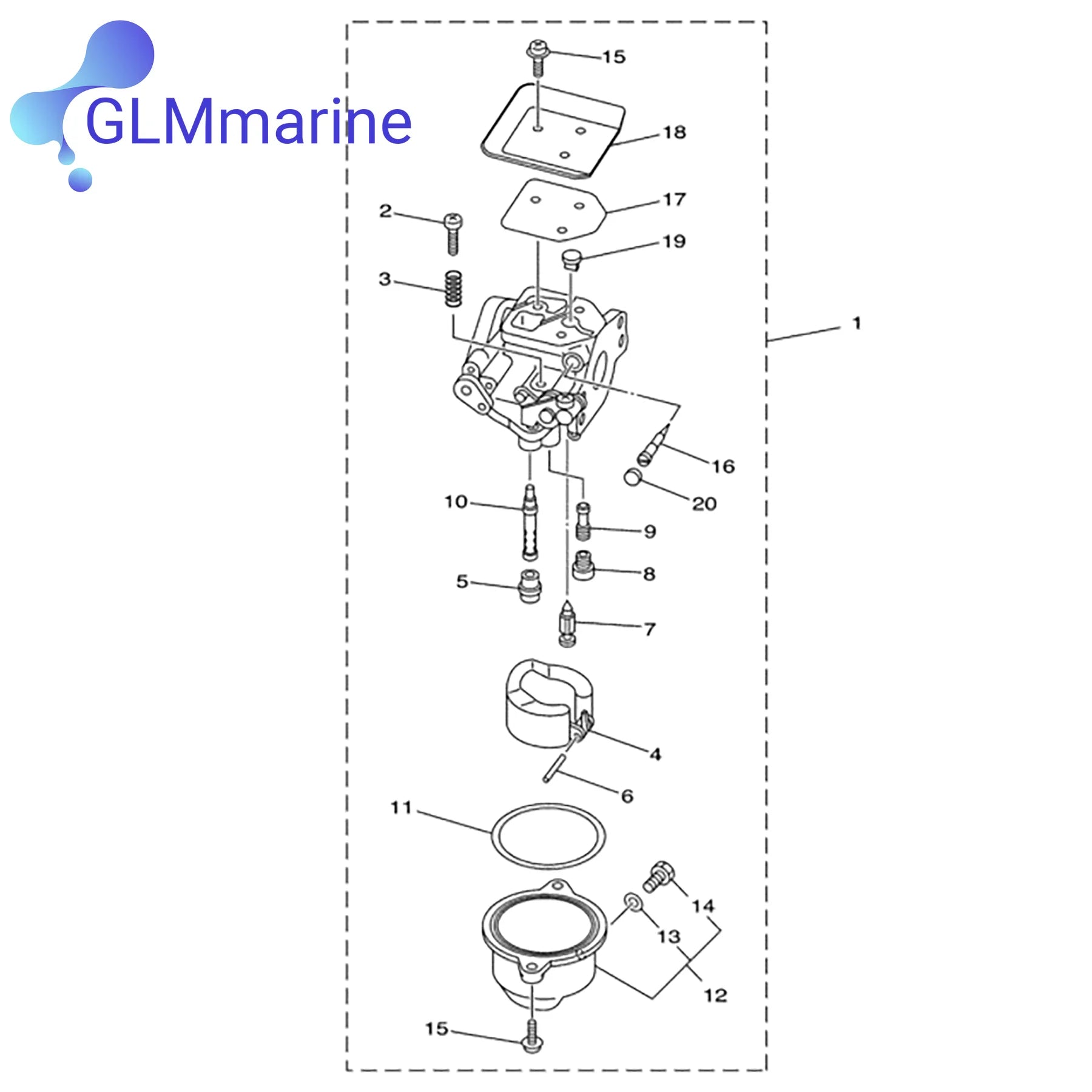 67D-14301 for Yamaha 4 Stroke 4 5 HP F4A F4M Carburetor with Gaskets 68D-E3646-A0 Outboard 68D-14301-03 67D-14301-10 11 12 13