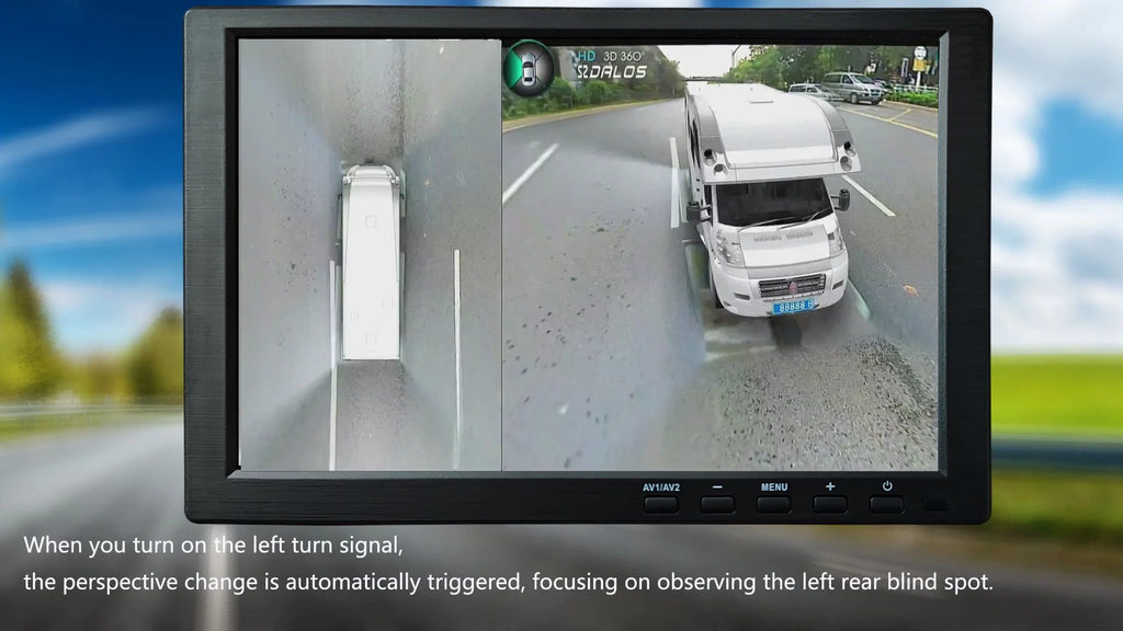 Airow auto SZDALOS HD 3D 360 Surround View System 1080P DVR G-Sensor Bird View Camera System for RV / Motorhome / Camper