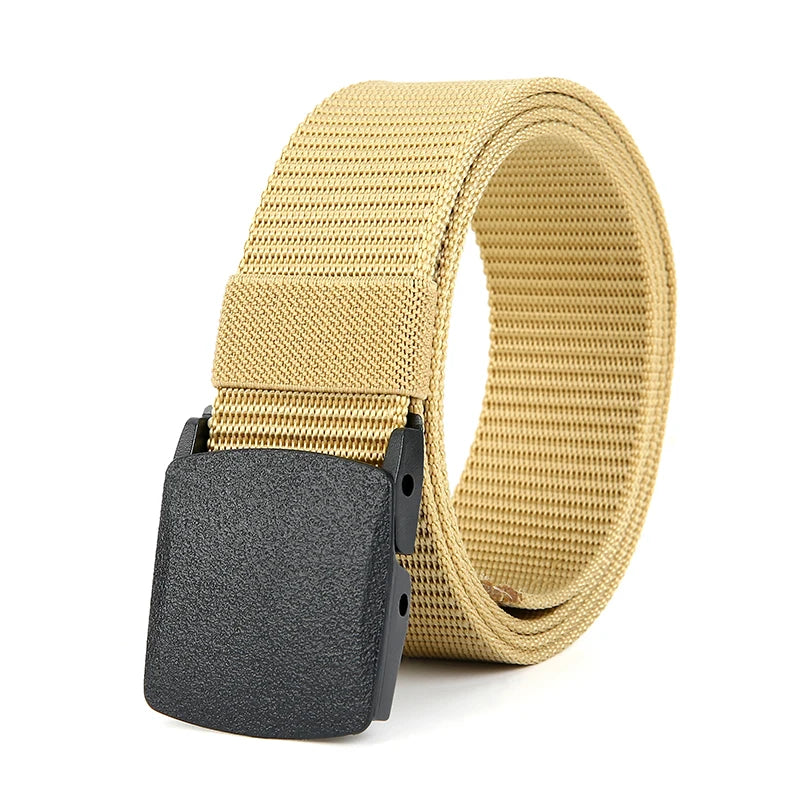 Canvas Nylon Tactical Belt Non-metallic Anti Allergy Ideal For Outdoor Training Security Check And Daily Pants Wearing Use