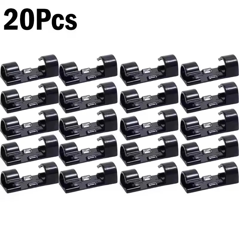 Cable Clips Organizer Drop Wire Holder Cord Management Self-Adhesive Cables Manager Fixed Clamp Wire Winder For Home Office Car