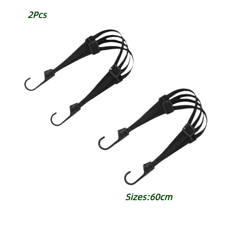 Adjustable Motorcycle Helmet Strap | Elastic Fixing Rope for Securing Helmet to Back Seat (60cm/90cm) - Anti-Loss Design
