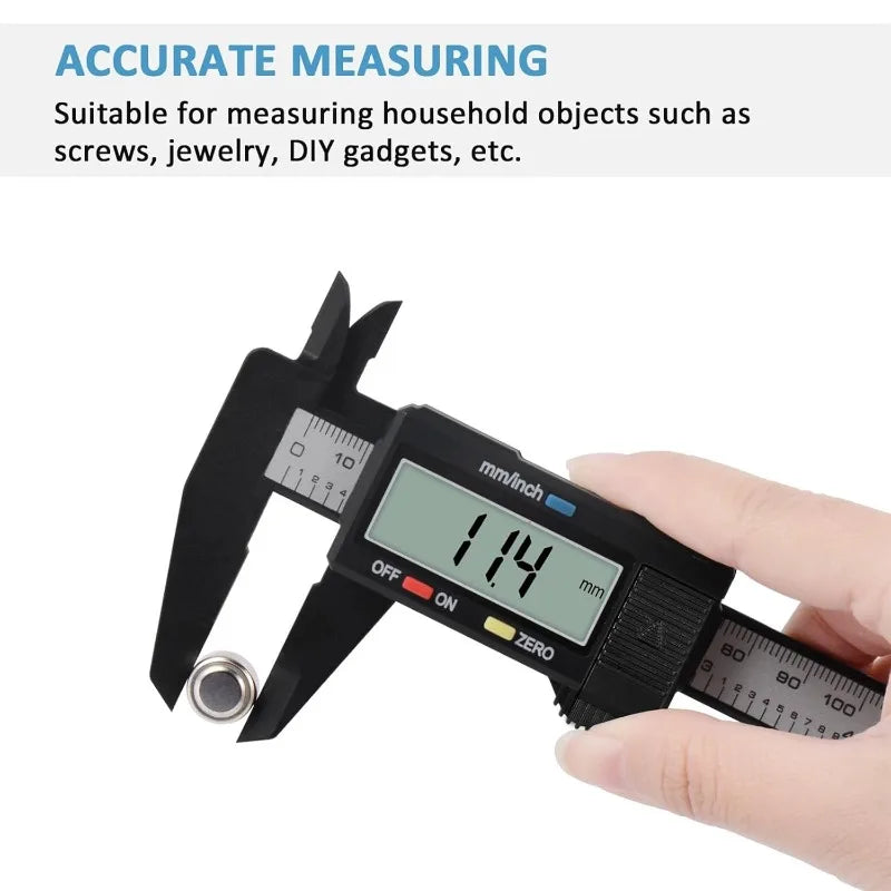 1PC Plastic Digital Vernier Caliper Digital Display Caliper Mini Text Play Caliper Student Vernier Ruler 0-150mm Measuring Tool