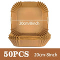 50Pcs Air Fryer Disposable Paper Non-Stick Airfryer Baking Papers Round Air-Fryer Paper Liners Paper Kitchen Accessories