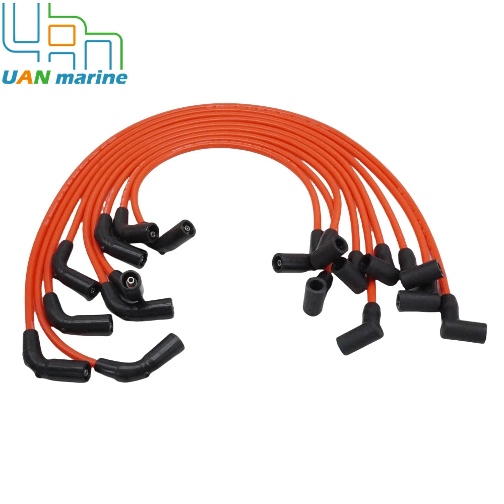 863656A1 for MerCruiser MPI Spark Plug Ignition Wire Set Flat Cap V8 84-863656A1 18-8828-1