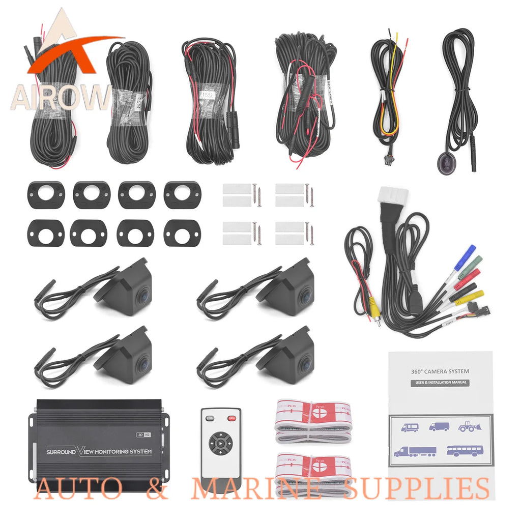 Airow auto SZDALOS HD 3D 360 Surround View System 1080P DVR G-Sensor Bird View Camera System for RV / Motorhome / Camper