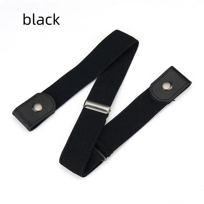 Buckle-Free Invisible Elastic Belt Adjustable Stretch Waist Band for Women Men Jean Pants Dress No Buckle Easy to Wear