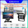 7'' Vehicle Wireless Reverse HD Camera for Trucks Bus RV Excavator Trailer Car TFT LCD Monitor 12-24V Rear View Cam Night Vision