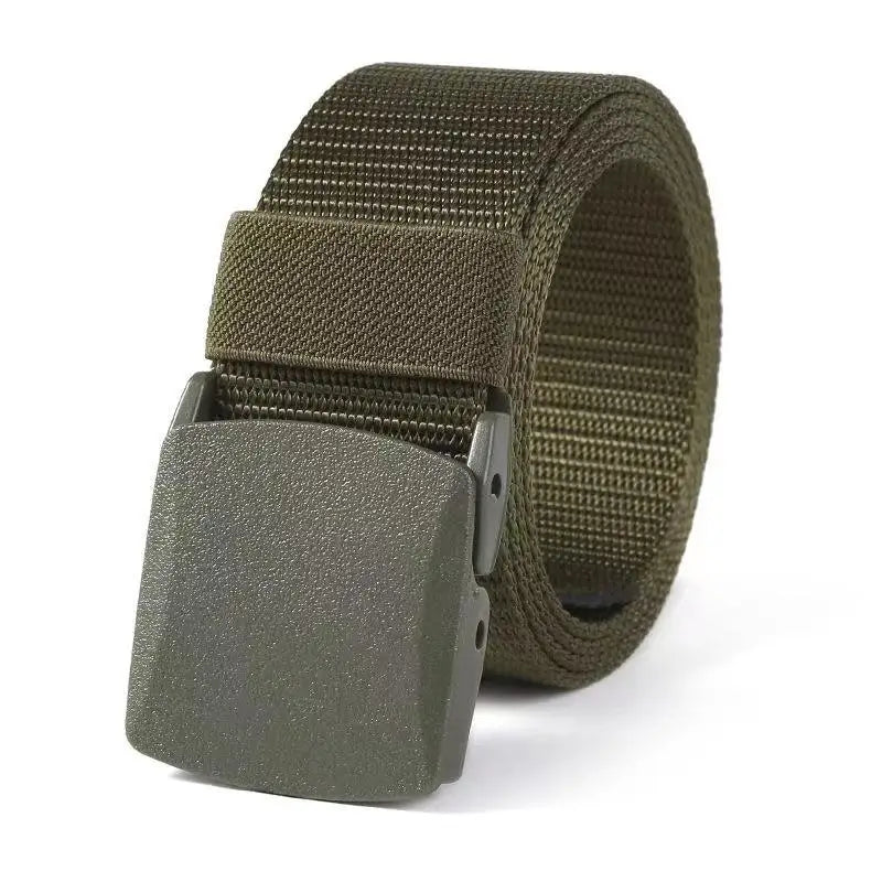 Canvas Nylon Tactical Belt Non-metallic Anti Allergy Ideal For Outdoor Training Security Check And Daily Pants Wearing Use