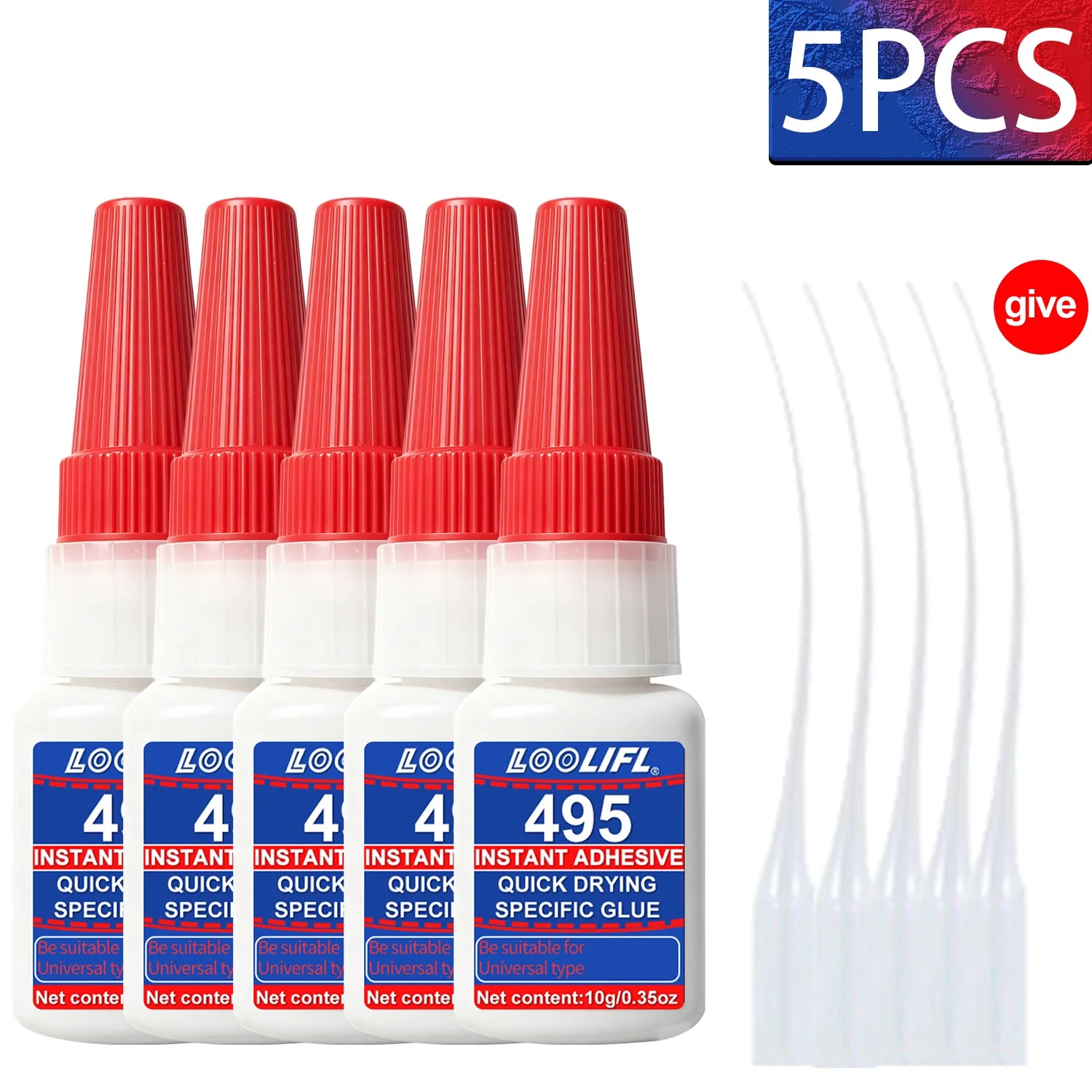10ML All Purpose Super Glue  Fast Drying Clear Strong 495 Instant Adhesive For Ceramic Wood Glass Various Materials Repair Toos