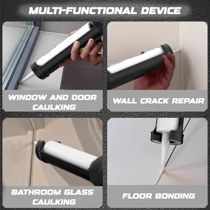 Cordless Electric Glass Caulking Gun Multifunctional Adjustable Speed Filling Glue Gun For Dewalt 20V Battery Pin(No Battery)