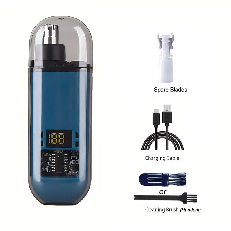 2 In 1 Electric Portable Ear And Nose Hair Trimmer Clipper 2024 Professional Painless Portable Eyebrow For Men