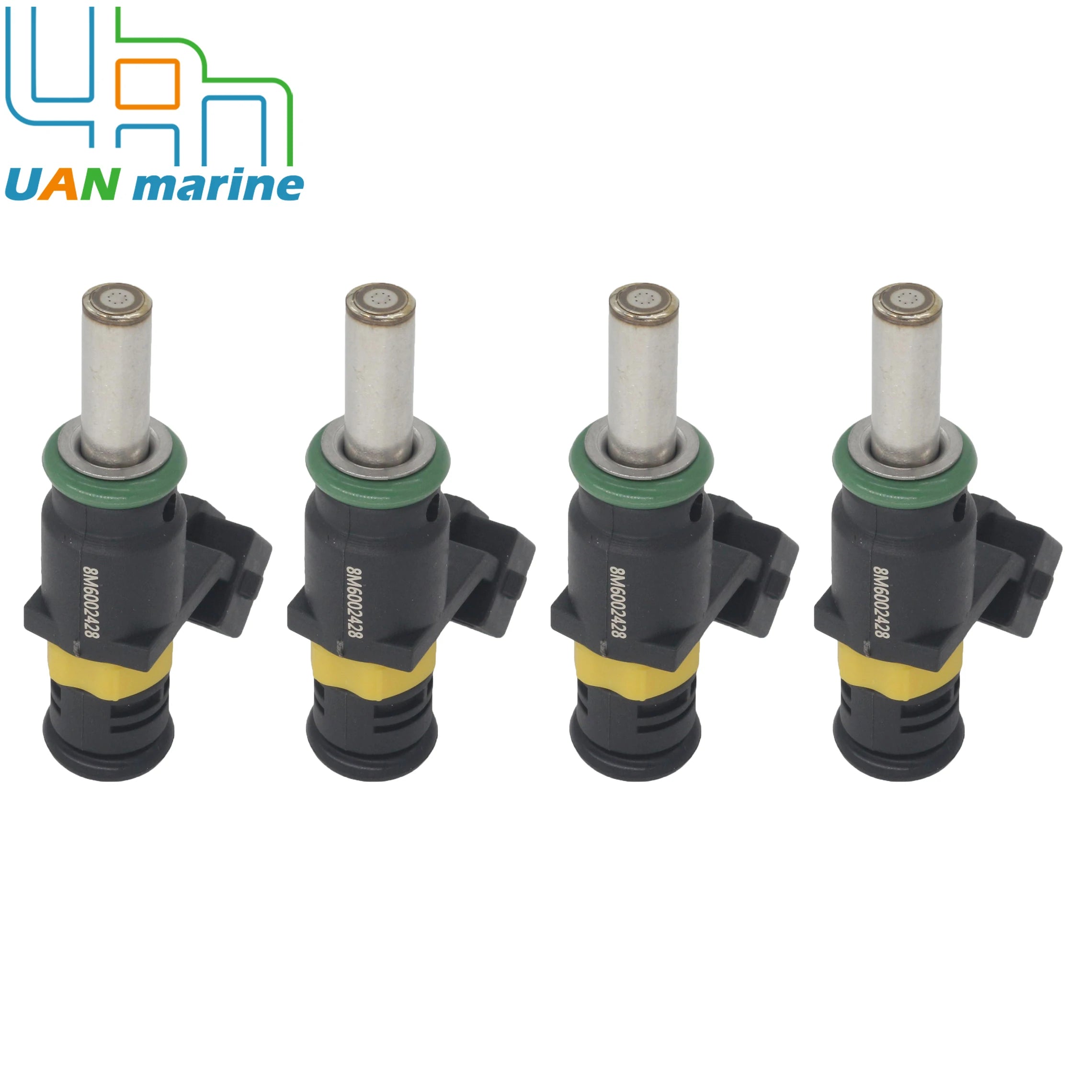 4 Pcs 8M0057686 Fuel Injector 8 Holes for Mercury Mariner 65 To 115 HP EFI JET 4.5L 6.4L MPI Outboard Engine 8M6002428