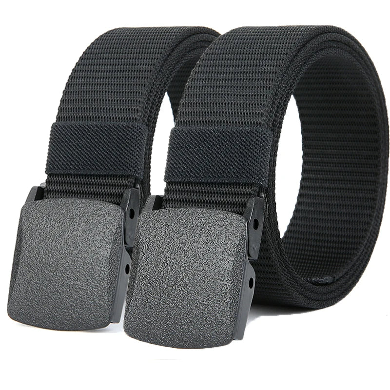 Canvas Nylon Tactical Belt Non-metallic Anti Allergy Ideal For Outdoor Training Security Check And Daily Pants Wearing Use