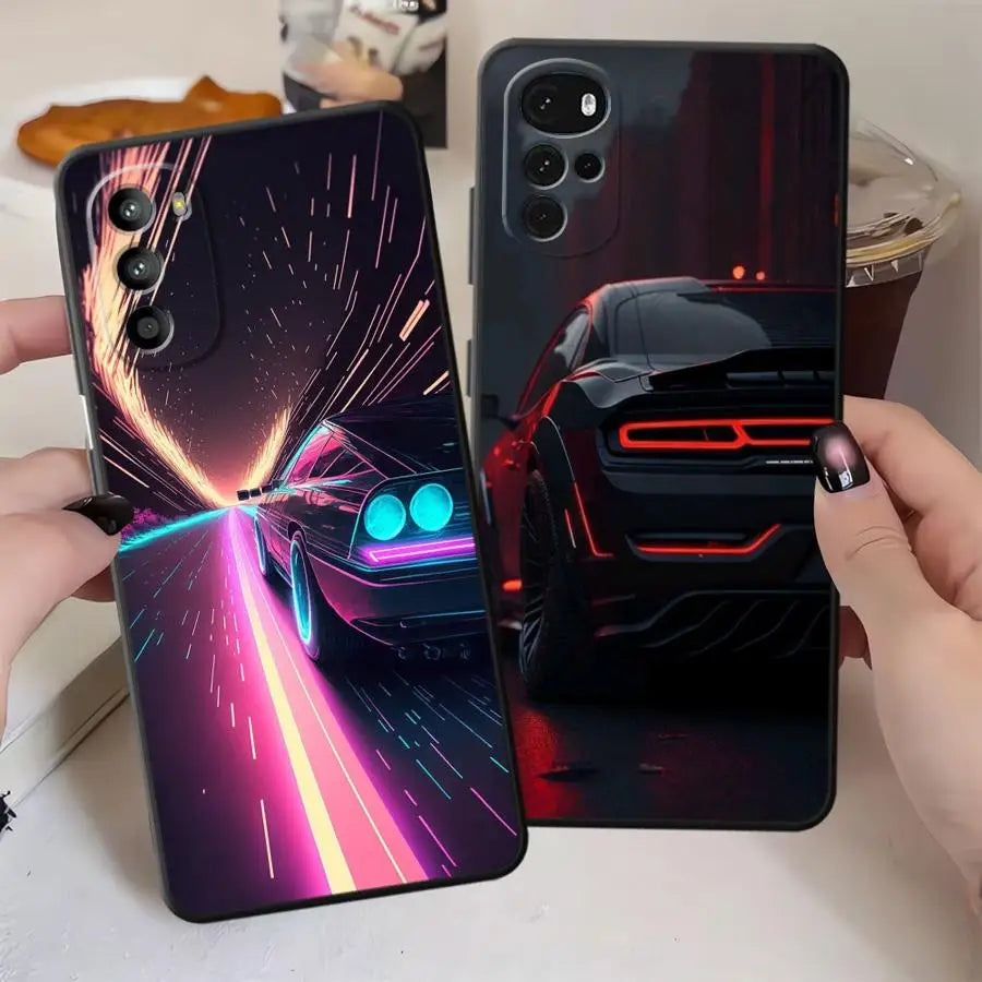 Case for Moto S30 Pro Edge 20 30 X30 Pro Soft Back Phone Cover Advanced Cool Car