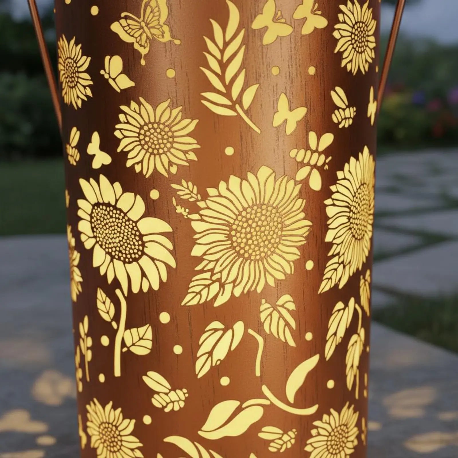 Colorful Sunburst Solar Lantern Eco-Friendly Solar Hanging Lantern Outdoor Decor Weather-Resistant Automatic on at Dusk