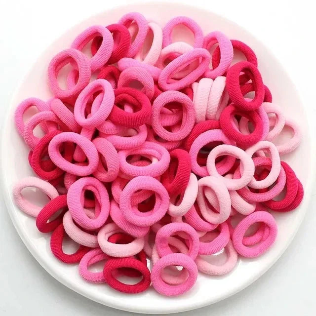 200-1000pcs Women Girls Colorful Nylon Elastic Hair Bands Ponytail Hold Small Hair Tie Rubber Bands Scrunchie Hair Accessories