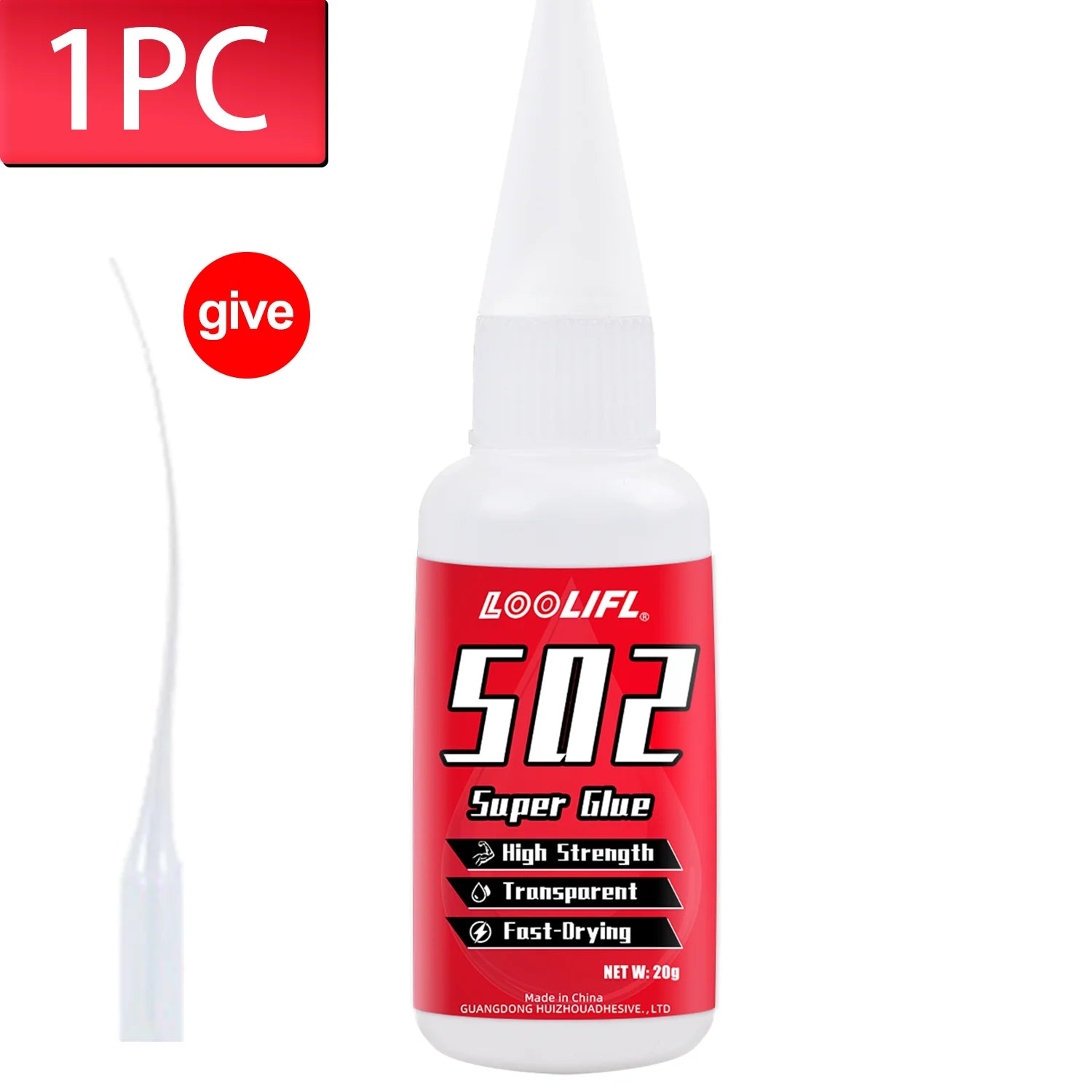 1-5Pcs Loolifl 502 Super Glue Instant Quick-Drying Cyanoacrylate Adhesive Leather Rubber Wood Metal Strong Bond Liquid Glue Tool