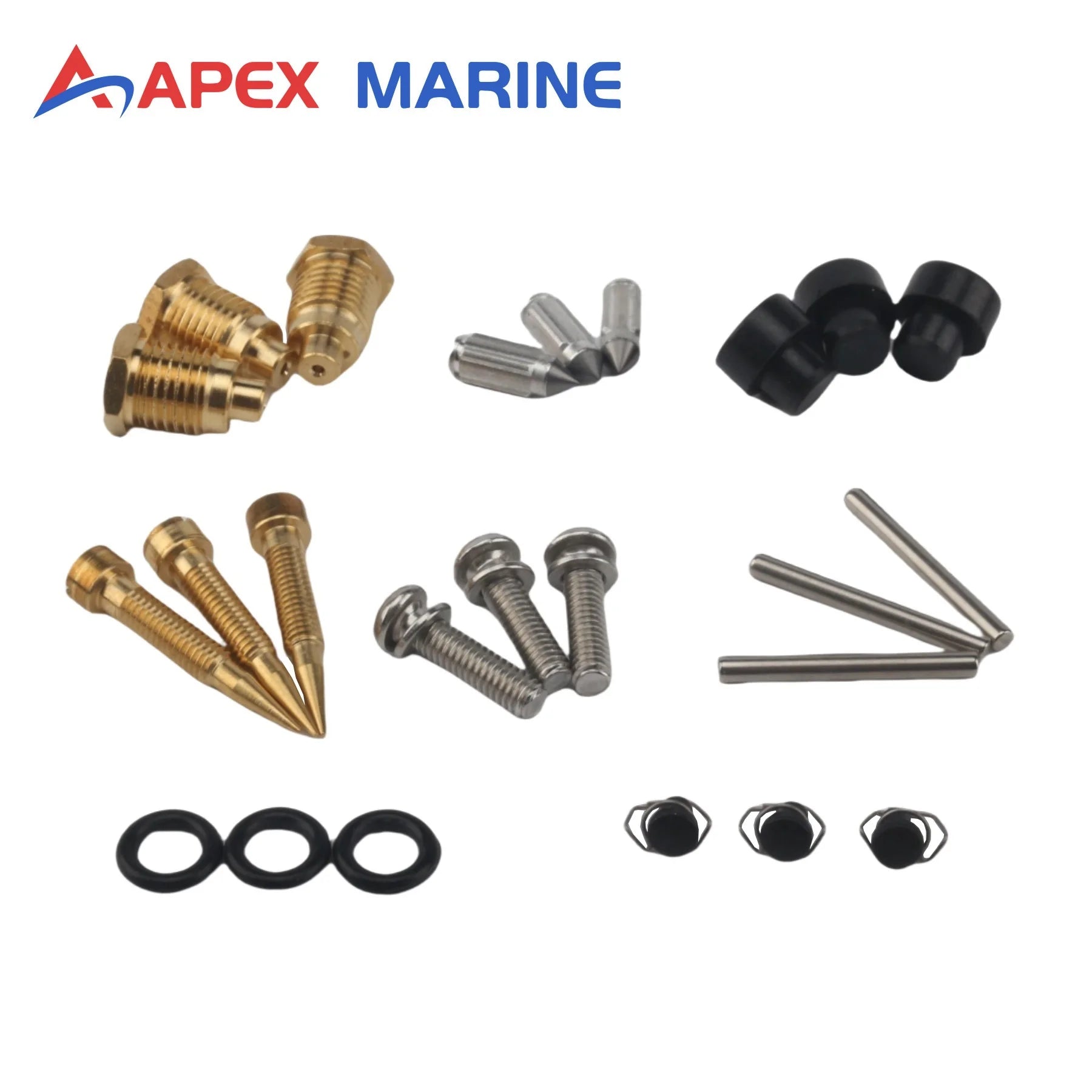 3 Sets 6H4-W0093-03 Carburetor Rebuild Kit for Yamaha Outboard Engine 2 Stroke 40 50 HP Repair Parts Replacement 6H4-W0093-02